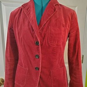 Talbots Women's Burnt Red Corduroy Jacket Size 4